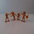 Vintage 1960’s Louis Marx Native American Indian 6” Figure Toy Lot of 4 Used VGC