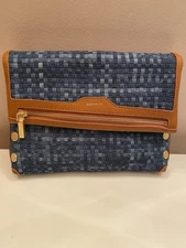 Authentic Hammitt VIP Medium Mosaic Denim Crossbody Brand New Retail $425 NWT