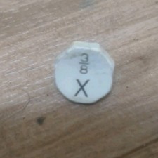 Oliver Typewriter X Key Antique Schreibmaschine Part Vtg No.5 6 7 8 9 10 Keytop thumbnail