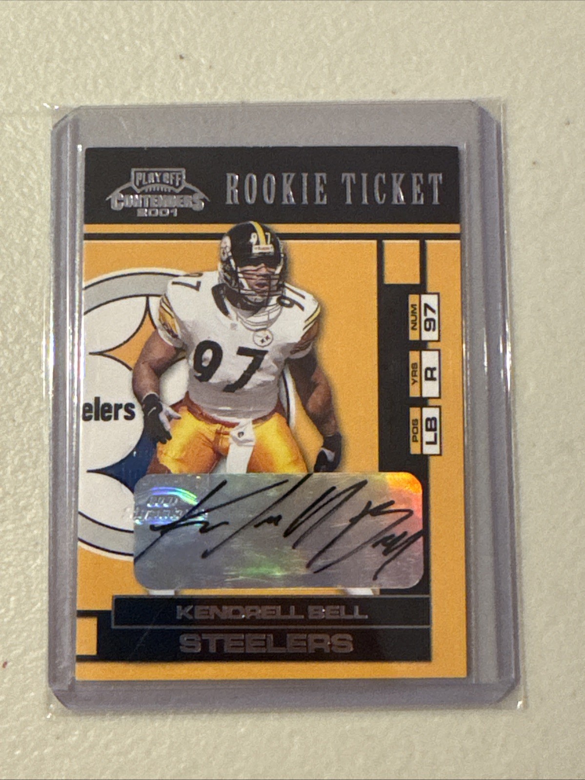Kendrell Bell Playoff Contenders #144 Autograph-Hawaii 2002