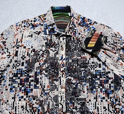 Robert Graham Limited Edition Galaxy Complex Shirt Mens Medium Flip Cuff 276/399
