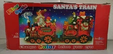 VTG Puleo Fiber Optic Light Animated Christmas Santa's Train  18" Work's Boxed 
