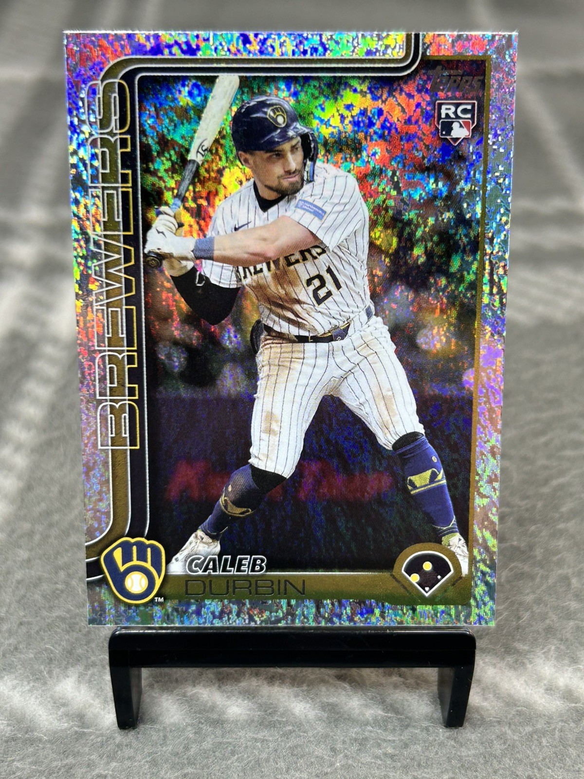 Caleb Durbin Rookie Card 2025 Topps Update #US170 Sandglitter (RC) Brewers