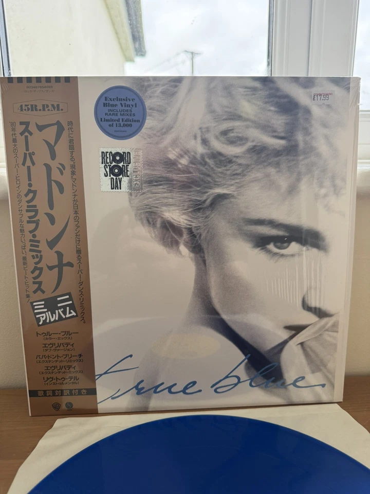 Madonna True Blue EP Rare Mixes RSD Blue Vinyl Japan Replica Mint - Image 3 of 4