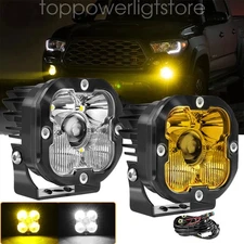 COLIGHT 3" Laser LED Driving Spot Lights Square Offroad SUV 4x4 Truck Cube Pods