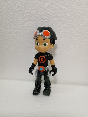 Rusty Rivets Toy Action Figure 3½'' Black Suit Lightning Orange Goggles 