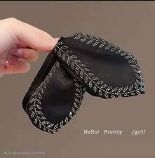 Elegant Black Hair Claw Clip for Women Large Strong Hold Matte Bow Design