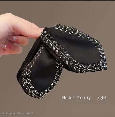 Elegant Black Hair Claw Clip for Women   Large Strong Hold Matte Bow Design