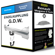 Abnehmbare Anhängerkupplung für RENAULT Megane E-Tech 11.2021-jetzt G.D.W. NEU