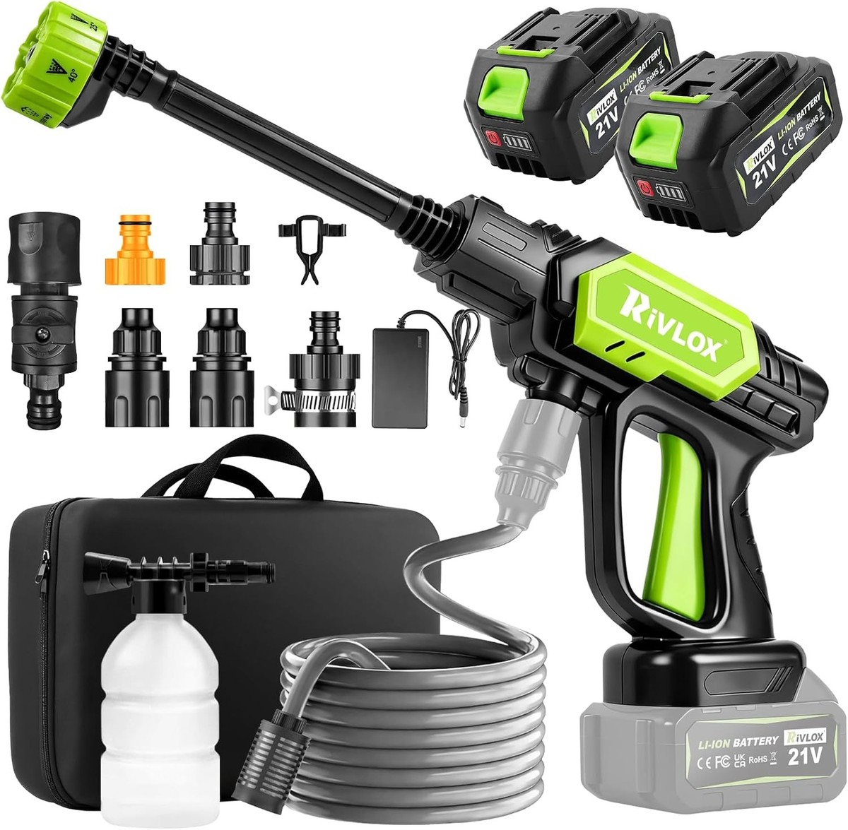 Cordless Pressure Washer, 1500 PSI Portable Power Washer with 6-in-1 Nozzle  | eBay