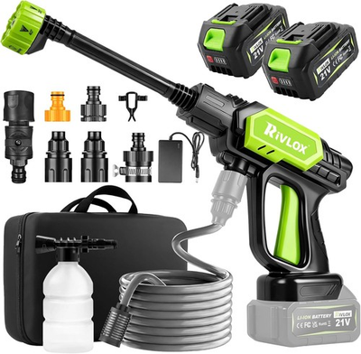 #ad Cordless Pressure Washer 1500 PSI Portable Power Washer with 6 in 1 Nozzle $49.49