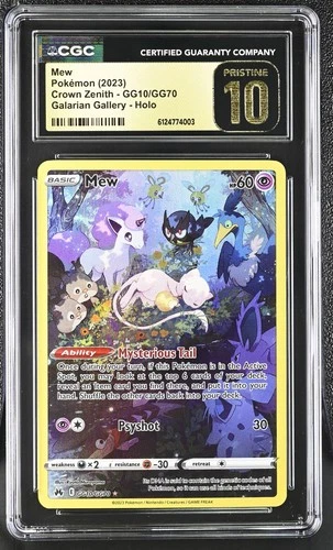 Mew GG10/GG70 Galarian Gallery Holo Crown Zenith Pokemon CGC 10 Pristine