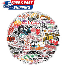 100PCS Grunge Rock Band Stickers Waterproof Vinyl Decals for Laptop