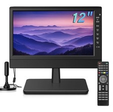 12-Inch Portable Small TV with HD Display, HDMI and USB Ports | Built-in Digi...