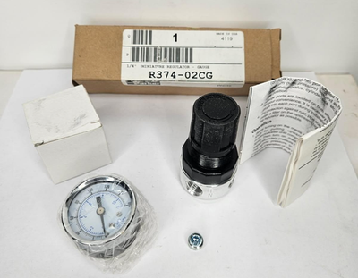 #ad New Parker Watts R374 02CG Air Pressure Miniature Mini Regulator Gauge Valve $39.00