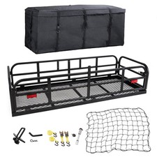 Hitch Mount Cargo Carrier  60x24x14 in Folding Trailer Hitch Cargo Basket