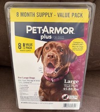 PetArmor Plus Flea and Tick Protection for Dogs 45-88 lbs Pack of 8 Value Pack