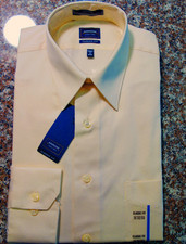 ARROW Classic Fit Men's L/S Button front DRESS SHIRT Size 15 32/33 IVORY NWT