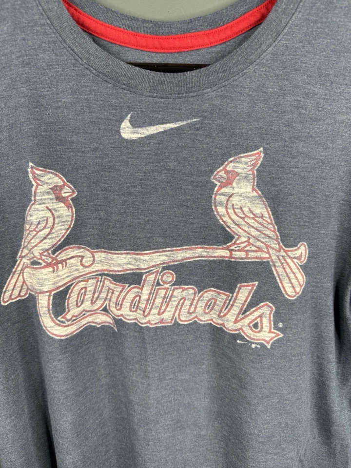 Camiseta Nike St. Louis Cardinals Dri Fit Hombres L Logo Azul SS Foto 2 de 4