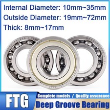 Deep Groove Ball Bearing Bearings Inner-  10/12/15/17/20/25/30/35mm Various Size