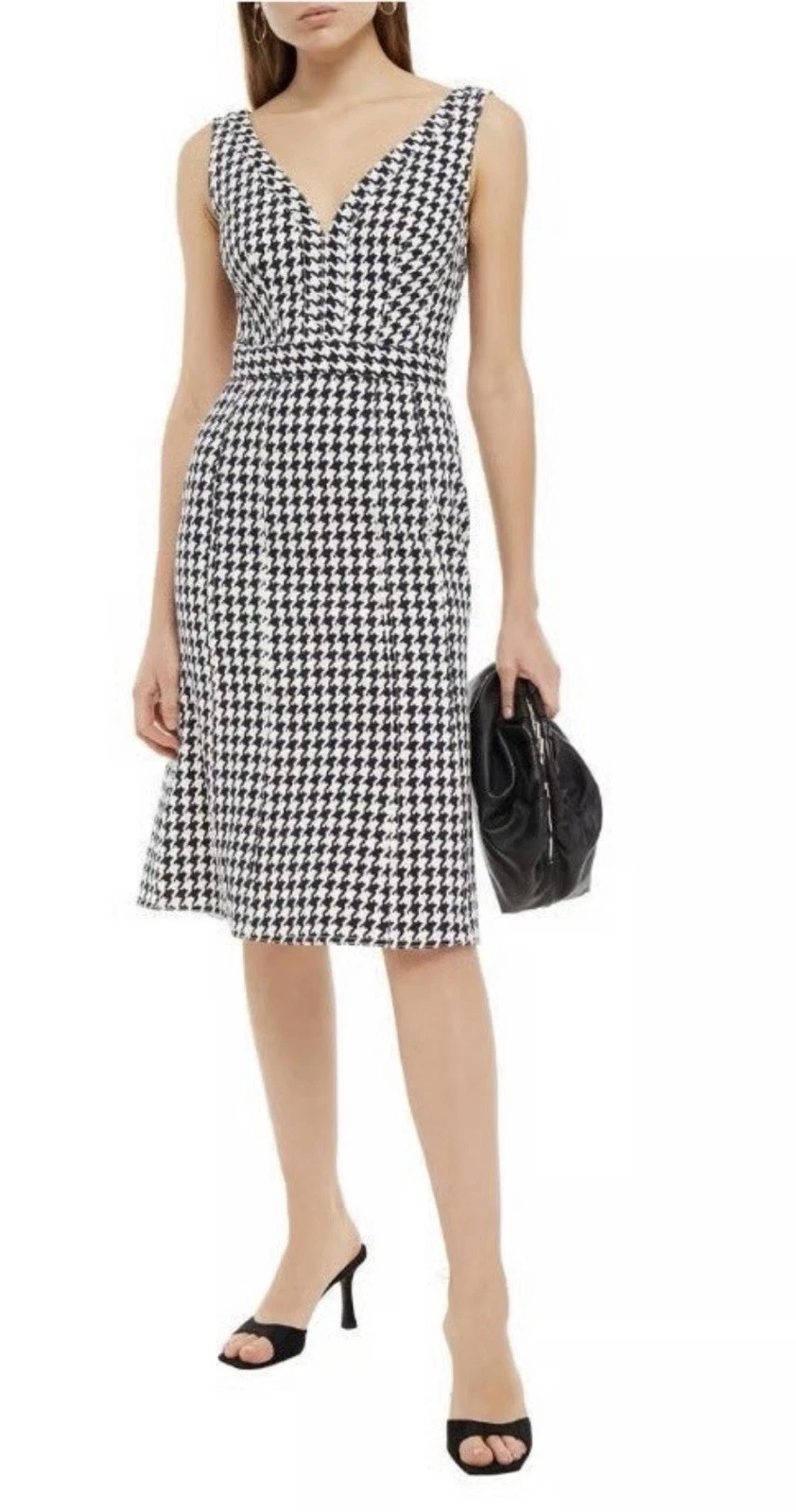 Alexander McQueen — Alexander McQueen Houndstooth Denim Dress NEW IT46