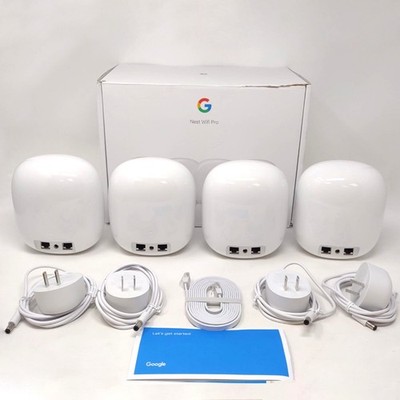 Grade A Google Nest Wifi Pro 6E AXE5400 Mesh Router Tri-Band Wi-Fi 6E Pack 1-4