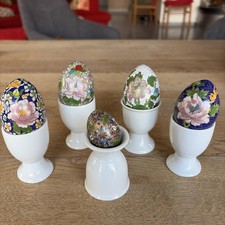 Uova di Pasqua Vintage Cloisonné Cinese Bellissima Decorazione Per Pasqua Smaltato Uovo