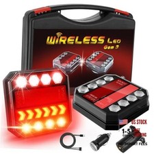 Black Magnetic Tail Lights for Trailers - Wireless Trailer Lights