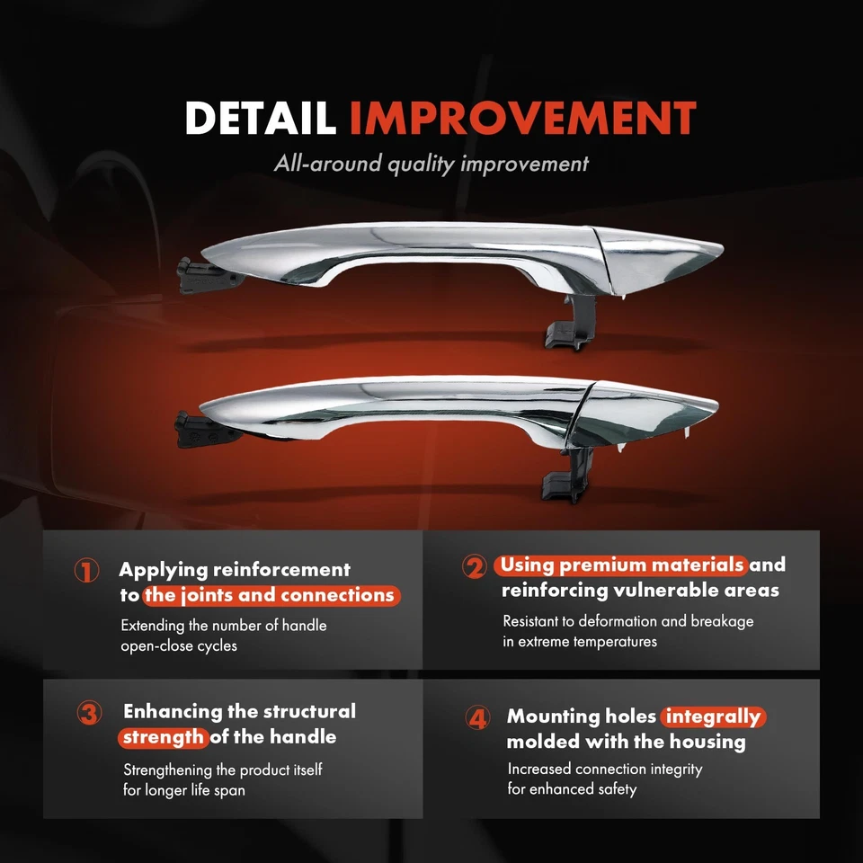 2x Manija de puerta exterior lateral trasera para Hyundai Elantra GT 2013 2014 2015 2016 2017 Foto 4 de 4