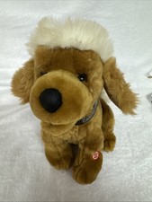 Canine Crooners Animated Singing Brown Plush Santa Dog 10  Wish Merry Christmas