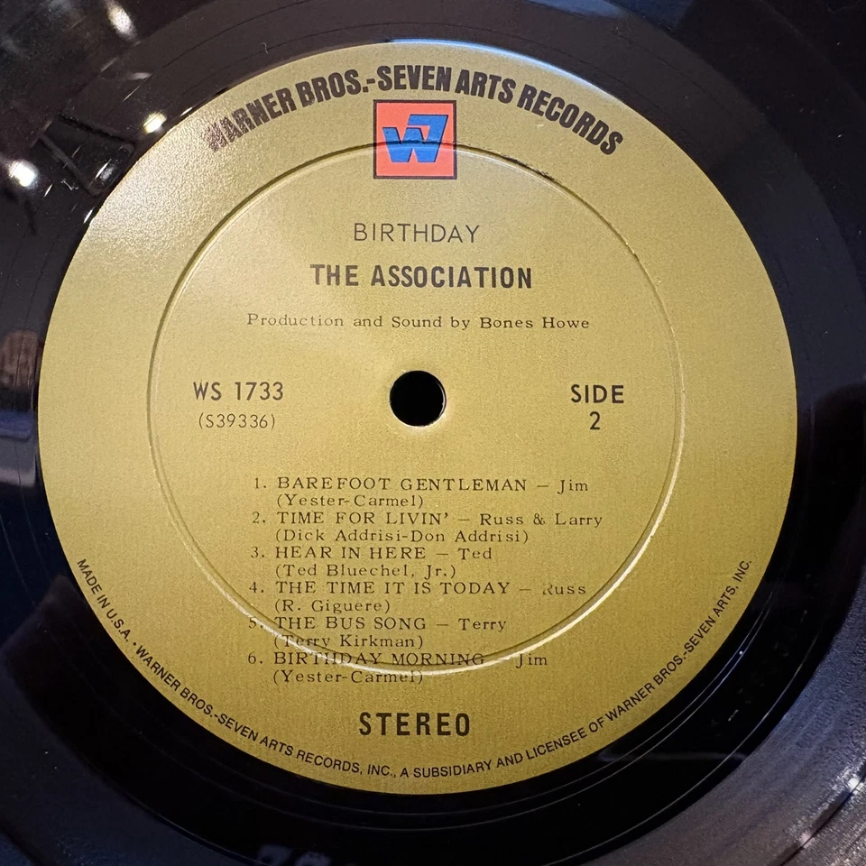 THE ASSOCIATION - Birthday - WARNER BROS 1972 ST LP 1968 1S/1S IN SHRINK  - Image 4 of 4