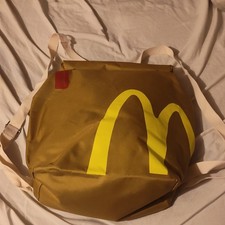 McDonald's Brown Yellow Beige Backpack Restaurant Fast Food Promo Bag