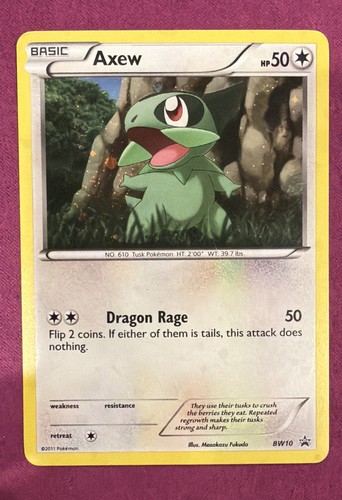 Axew BW10 Black & White Black Star Promo Holo MP