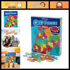 68-Piece World Map Jigsaw Puzzle for Kids Ages 6  Educational Fun  Learning