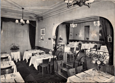 Vintage Restaurant AU FIN BEC Geneva Switzerland Interior Postcard