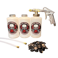 Complete Pro Undercoating Gun - 2 Wand Kit 3 W Quart Bottles
