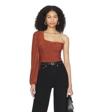 ASTR the Label Marta Bodysuit in Rust Metallic - NEW WITH TAGS