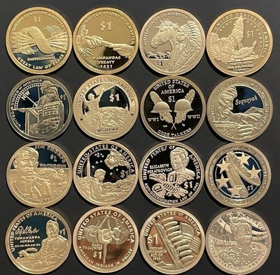 2010-2025 S Native American Sacagawea Proof Dollar Run Gem Cameo US 16 Coin Set