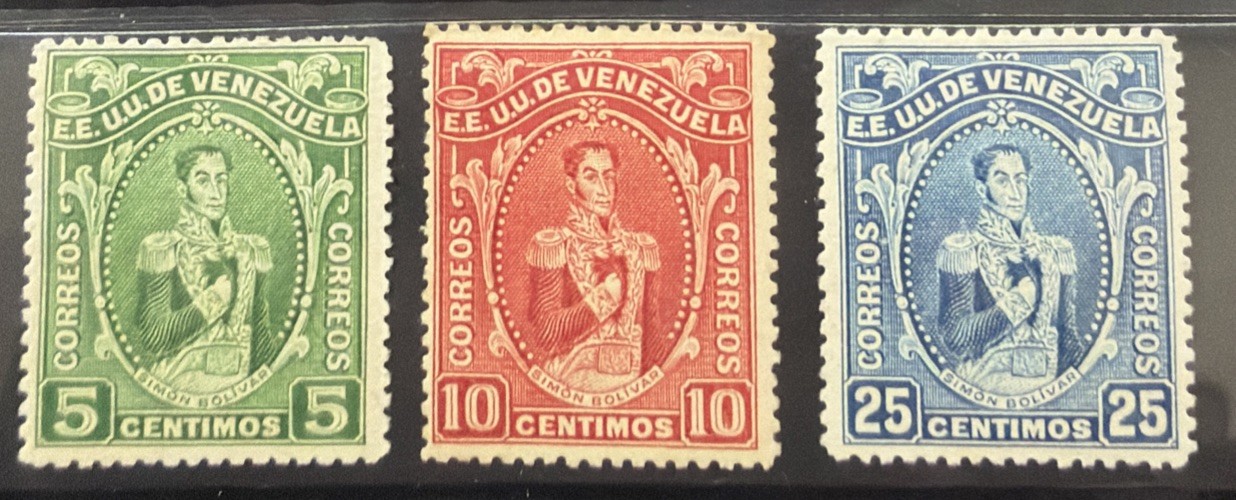 DP Stamps Venezuela 1914 SC 256-258  Mint Set