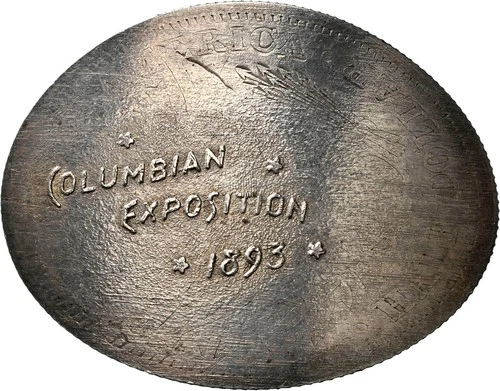 1893 World's Columbian Expo Elongated 1893 S Barber Half Dollar NGC UNC M&D-4