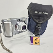 Canon PowerShot A40 Digital Camera PC1019 Tested Working 64mb Memory Card  Case