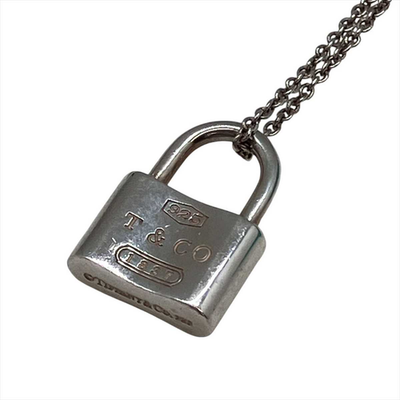 Tiffany & Co 1837 Lock Padlock Necklace Pendant Sterling Silver