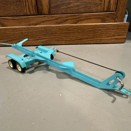 Tonka Toy Boat Trailer Blue Dual Axle Vintage Collectible Age Level 8-11 Years