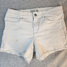 Abercrombie Kids Girls Denim Shorts Size 16 White