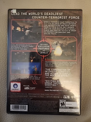 Tom Clancy's Rainbow Six 3 (Sony PlayStation 2, 2004) Brandneu Factory Sealed - Bild 2 von 6