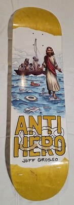 Anti-Hero Skateboards Jeff Grosso Plastics Jesus Deck Teal top | eBay