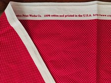 Fabric VIP Cranston RED PIN DOT 1 Yard 100 Cotton Print Works Tiny Polka Dot