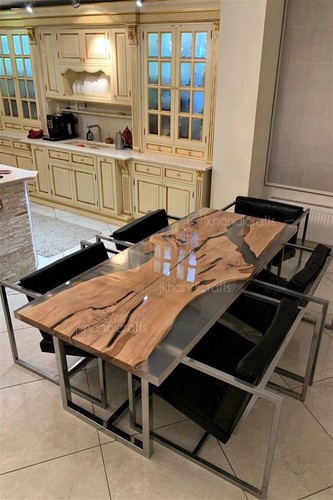 Live Edge Walnut Wood Epoxy Resin Table Top Custom Order Coffee Dinning Table - Picture 2 of 2