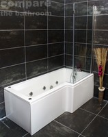 L Shape Whirlpool Showerbath Jacuzzi Style Jets With Return Panel Bath Screen L Shape Whirlpool Showerbath Jacuzzi Style Jets With Return Panel Bath Screen
