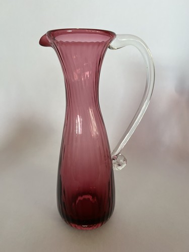 Pilgrim Cranberry Handblown Glass Mid Century Collection 4 Pieces EUC K462 - Picture 6 of 13